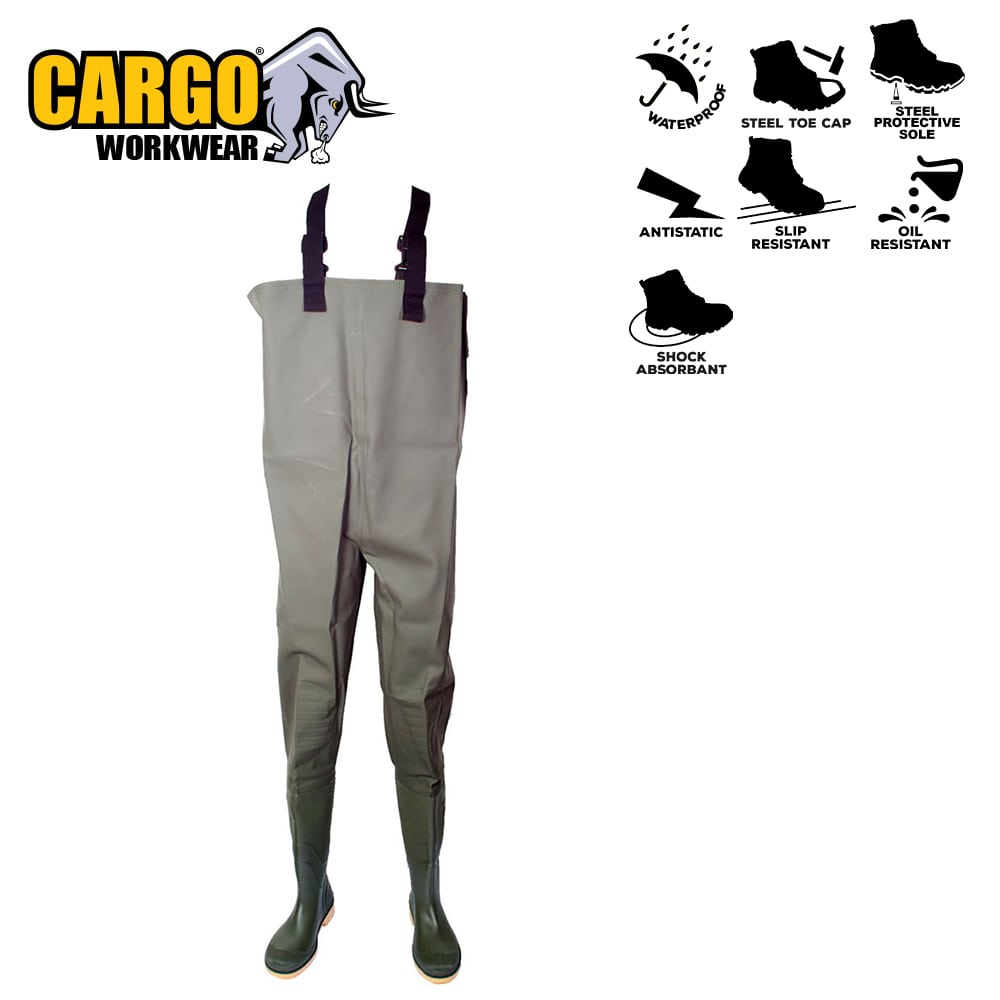 Steel toe outlet waders